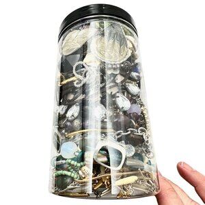 Mystery Jewelry Jar #1889 Wearable Quality Pieces 2lbs Necklace Bracelet Earring